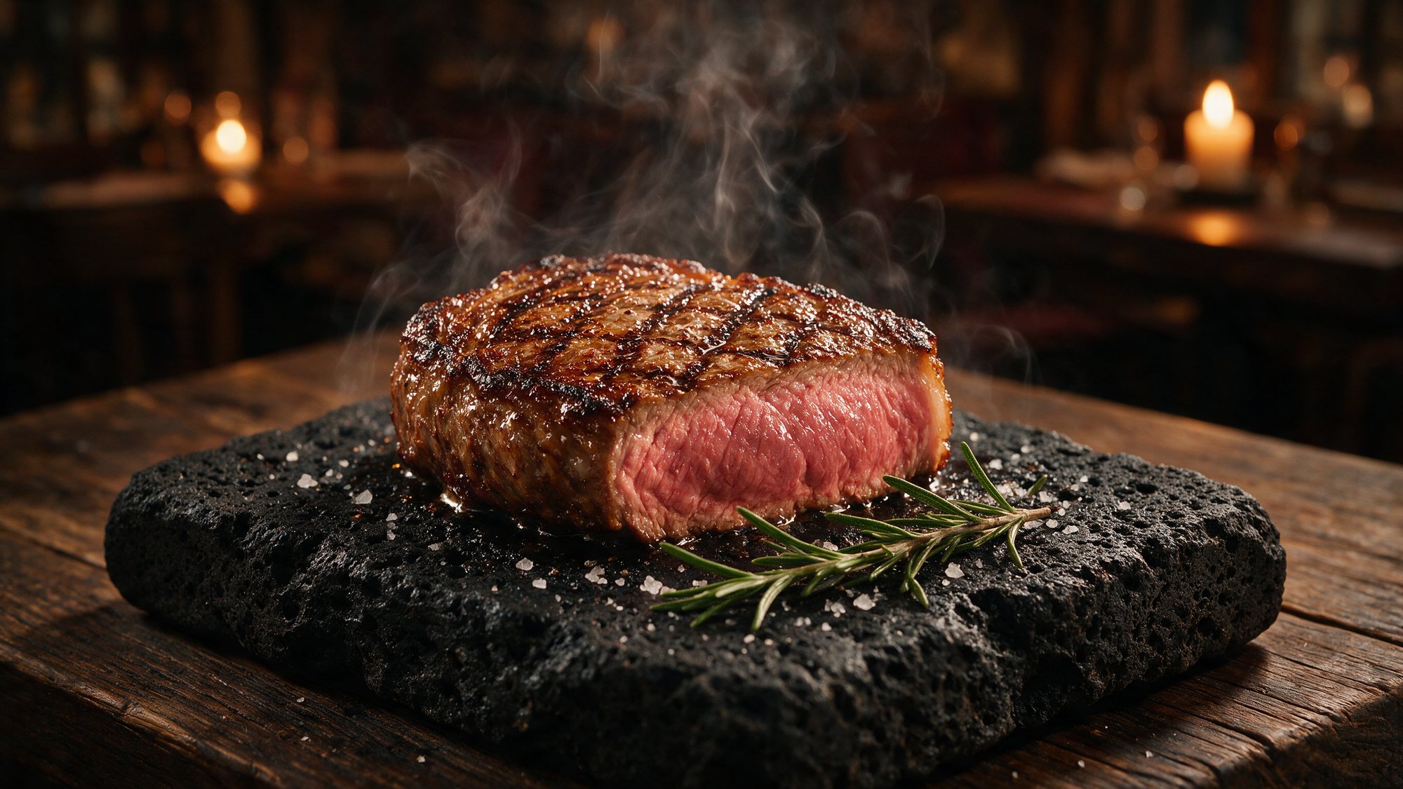 Steak vom heißen Stein im Goya´s Lamm Horrheim
